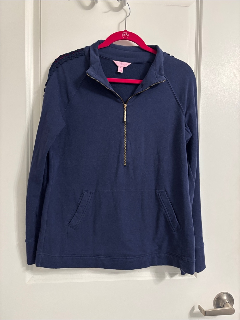 Lilly Pulitzer Skipper Popover Navy Blue Sweatshirt